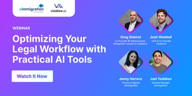 on demand webinar about optimizing immigration law workflows with ai