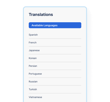 Screenshot of immigration client management software showing AI translating intake questionnaires