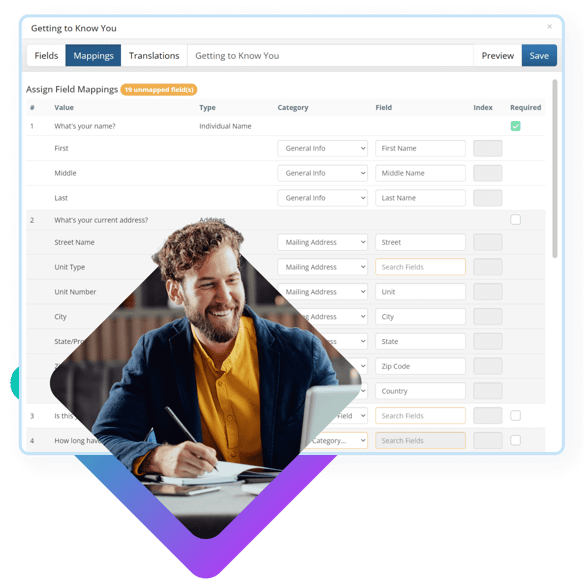 immigration attorney setting up their forms management software