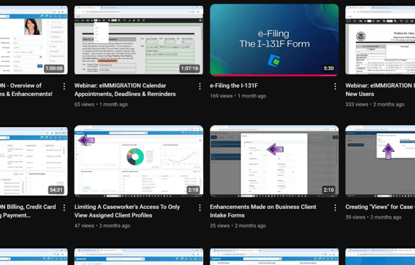 immigration law software training videos