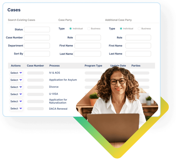 Immigration attorney uses immigration law software for nonprofits to manage cases, clients, forms and documents