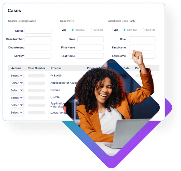 Immigration caseworker celebrates win for client from using immigration case management software