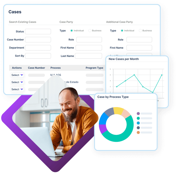 Attorney at immigration law firm uses immigration law software to manage family and employment immigration cases