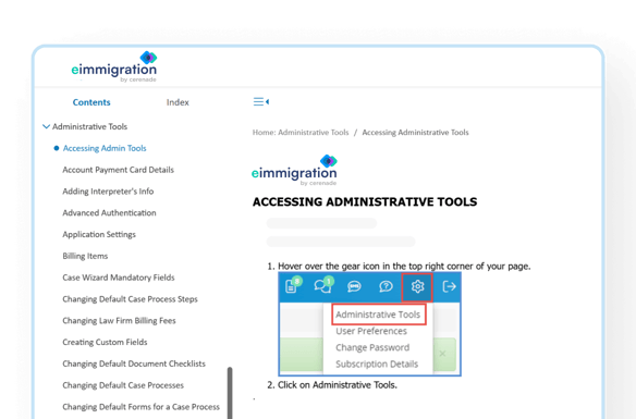 immigration law software knowledge base